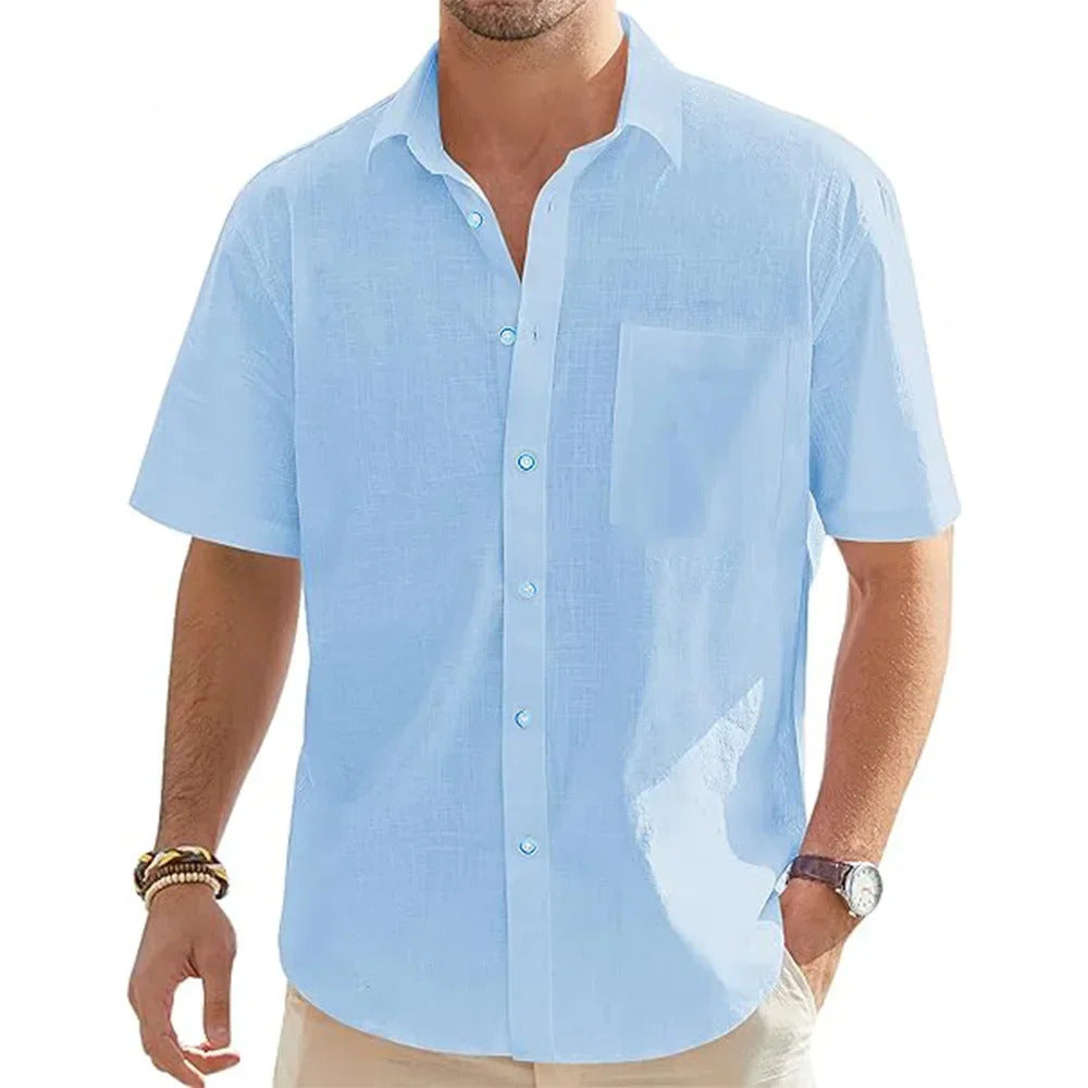 Esmerae -Men- Cotton -Linen -Short -Sleeve- Summer- Shirt.jpg