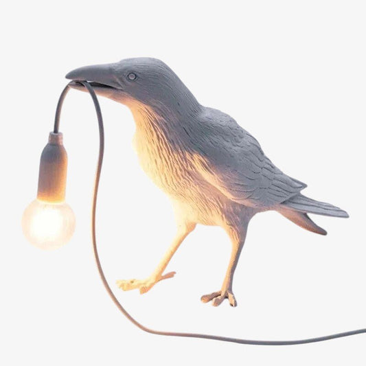 Kreative Krähen Wandleuchte von NovaLights in Schwarz-Weiß