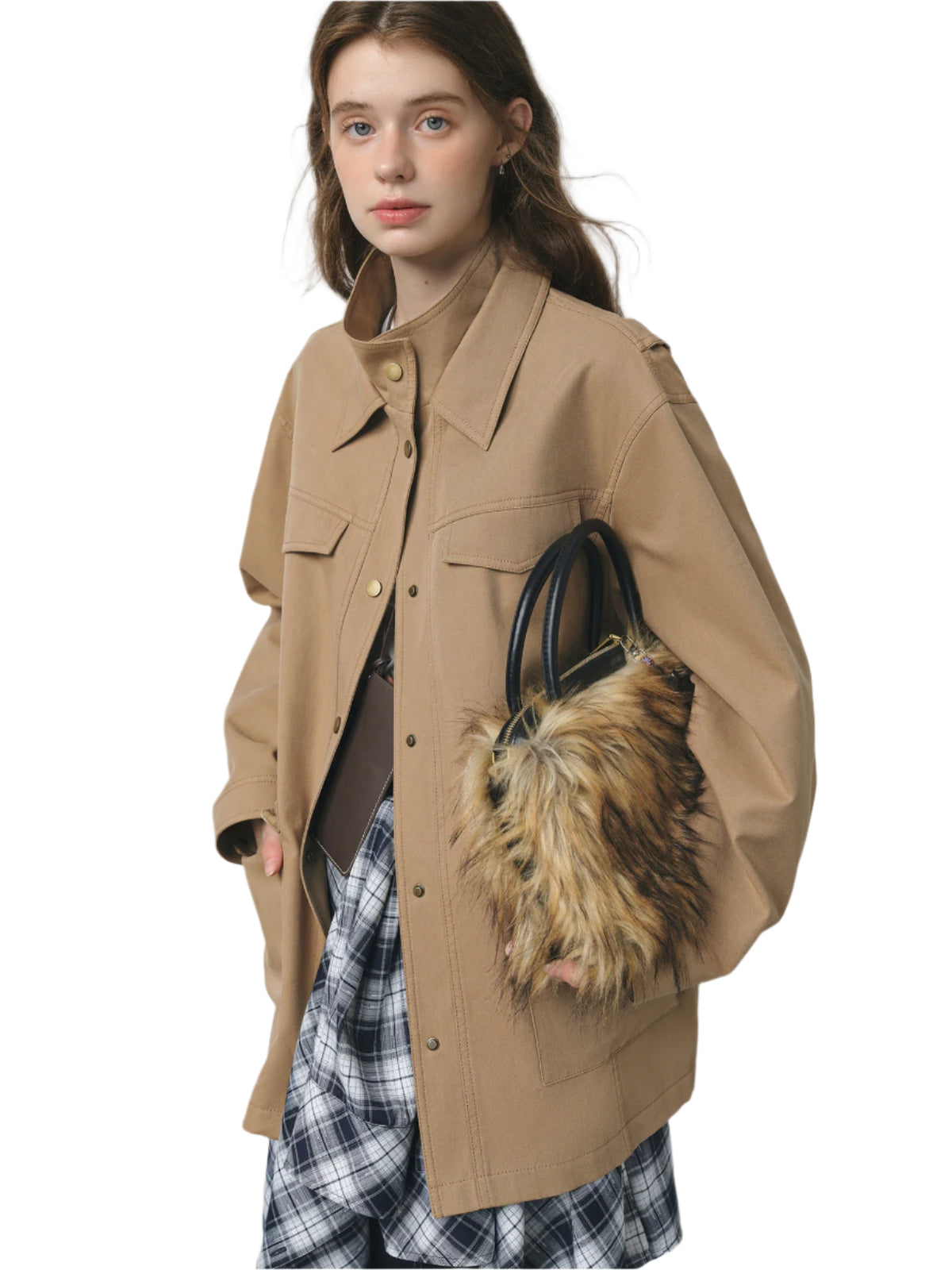 Women’s Vintage Oversize Lapel Workwear Jacket