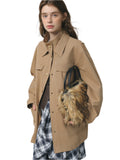Women’s Vintage Oversize Lapel Workwear Jacket